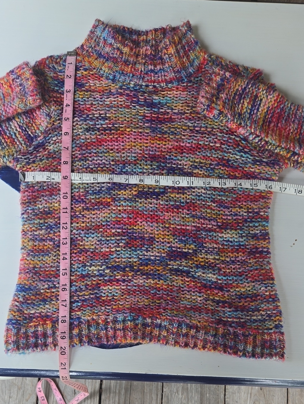 Loft Outlet Multi-color Mock Neck Sweater Size Extra Small - Picture 6 of 8